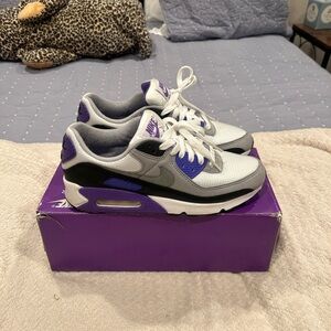 Nike Air Max Shoes in Purple, Black, and White
